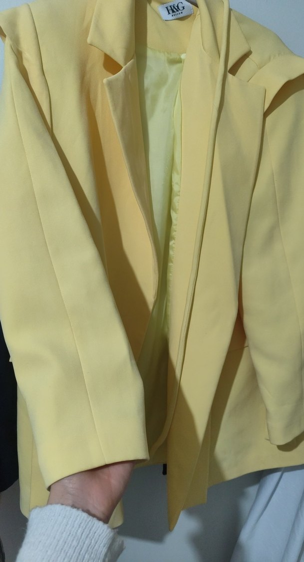 Sarı  Kadın Blazer Ceket - Görsel 2