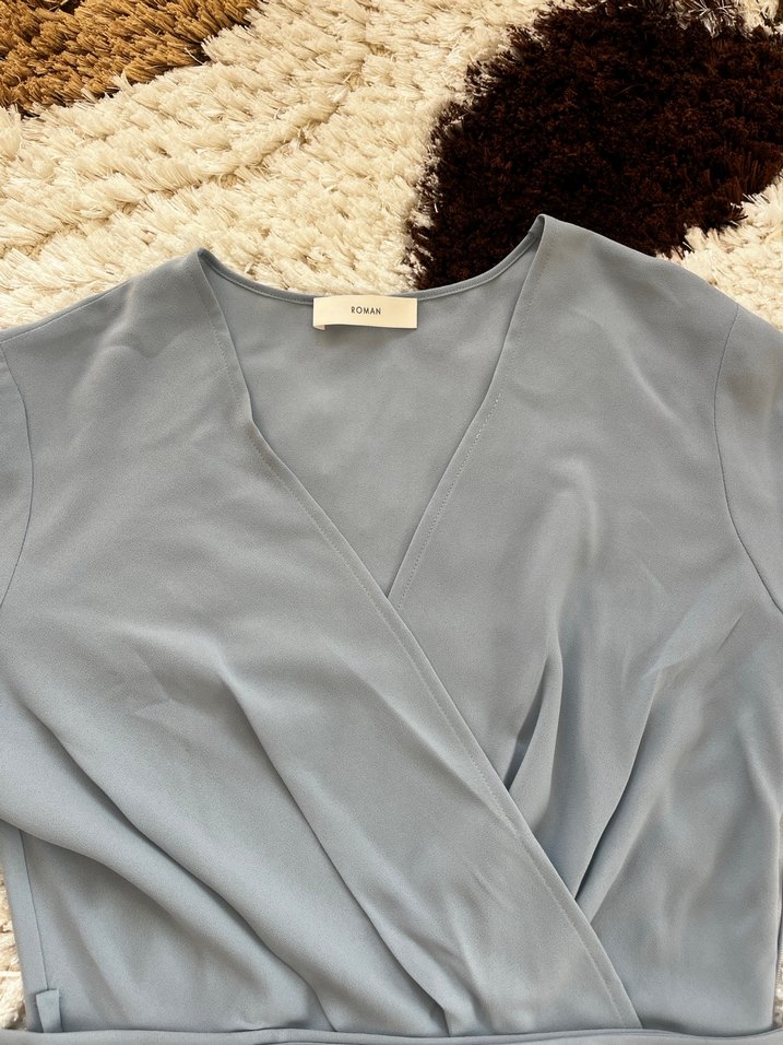 Bebe mavisi 
Uzun Kollu Bohem Kadın Elbise - Görsel 4