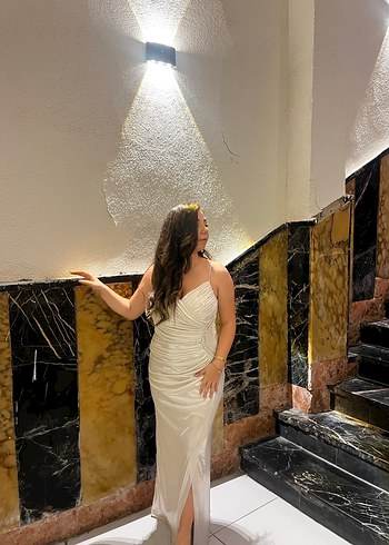 Bohem Straplez Uzun Balık Elbise - Görsel 2