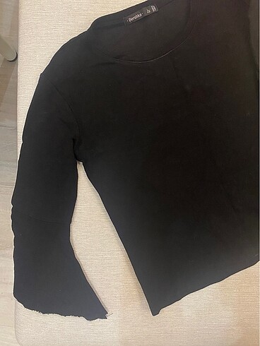 Bershka Siyah uzun kollu bluz