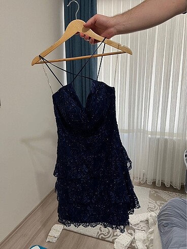 Diğer Kısa larcivert elbise