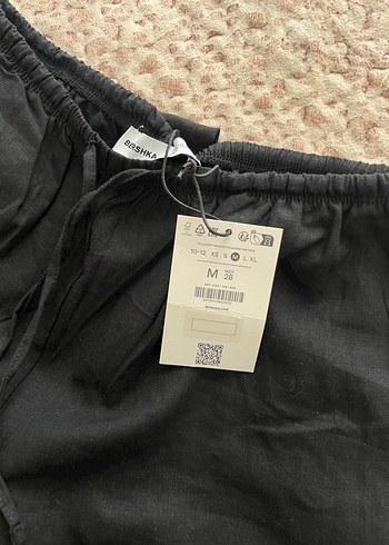 m Beden BERSHKA siyah keten pantolon