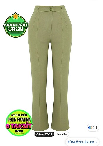40 Beden Trendyolmilla Pantolon