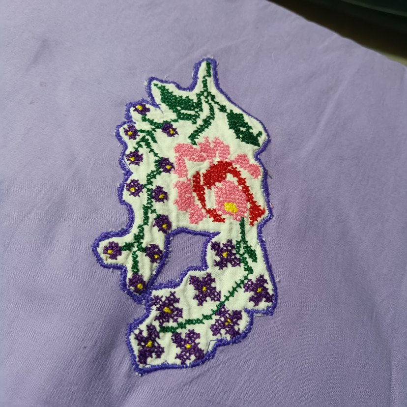 el emeği nakışlı pike, çift kişilik - Görsel 3