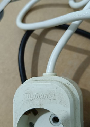 Beyaz 3'lü Priz Uzatma Kablosu, üç adet - Görsel 3