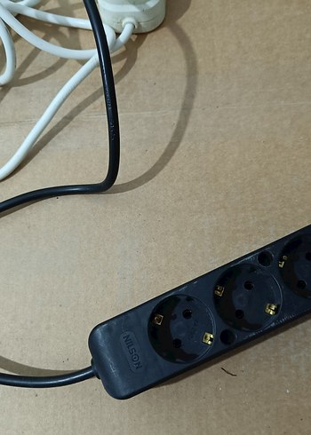 Beyaz 3'lü Priz Uzatma Kablosu, üç adet - Görsel 4