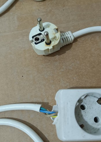 Beyaz 3'lü Priz Uzatma Kablosu, üç adet - Görsel 7