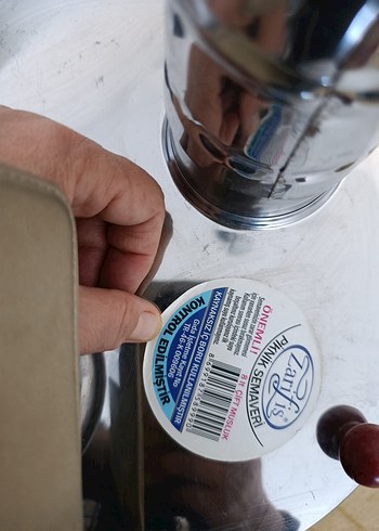 Gri ve Altın Renkli Paslanmaz Çelik Semaver - Görsel 2