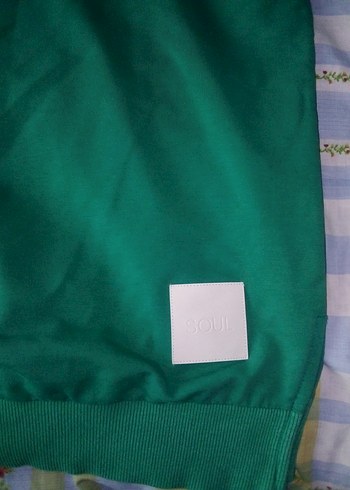 Defacto Yeşil Erkek Bisiklet Yaka Sweatshirt
