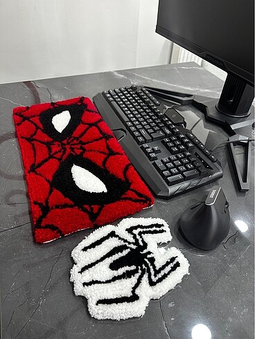 Spiderman figürlü klavye ve mouse bilek destek halısı