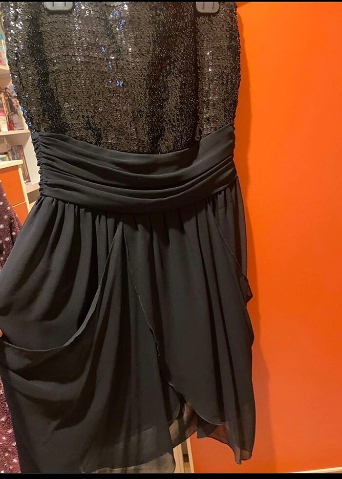 Payetli yılbaşı elbisesi - Görsel 3