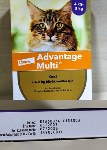Elanco Advantage Multi Kedi İlacı 4-8 kg