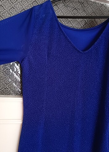 Simli likralı elbise-abiye - Görsel 4