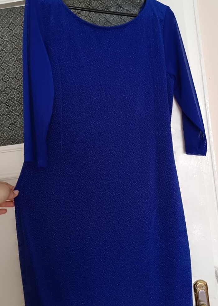 Simli likralı elbise-abiye - Görsel 3