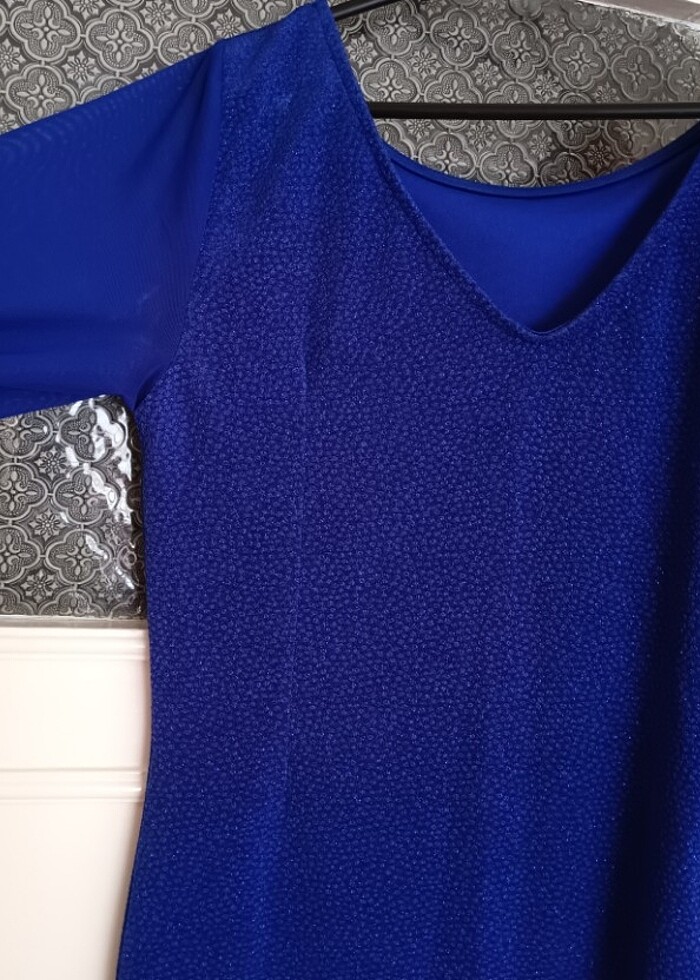 Simli likralı elbise-abiye - Görsel 4