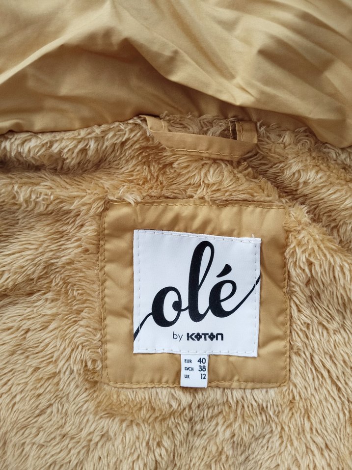 Sarı Kapüşonlu Kadın Kışlık Mont - Görsel 3