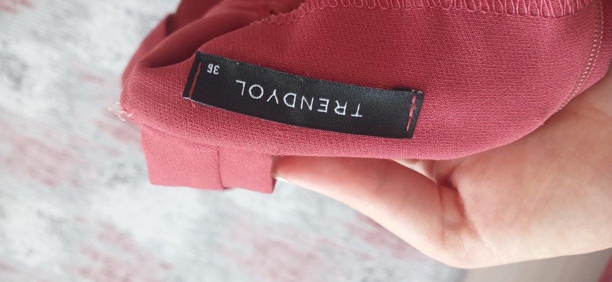 Bordo Midi Kemerli Kadın Elbise - Görsel 3