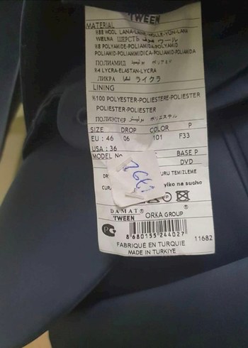 Düğmeli Siyah Erkek Ofis Takım Elbise, - Görsel 6