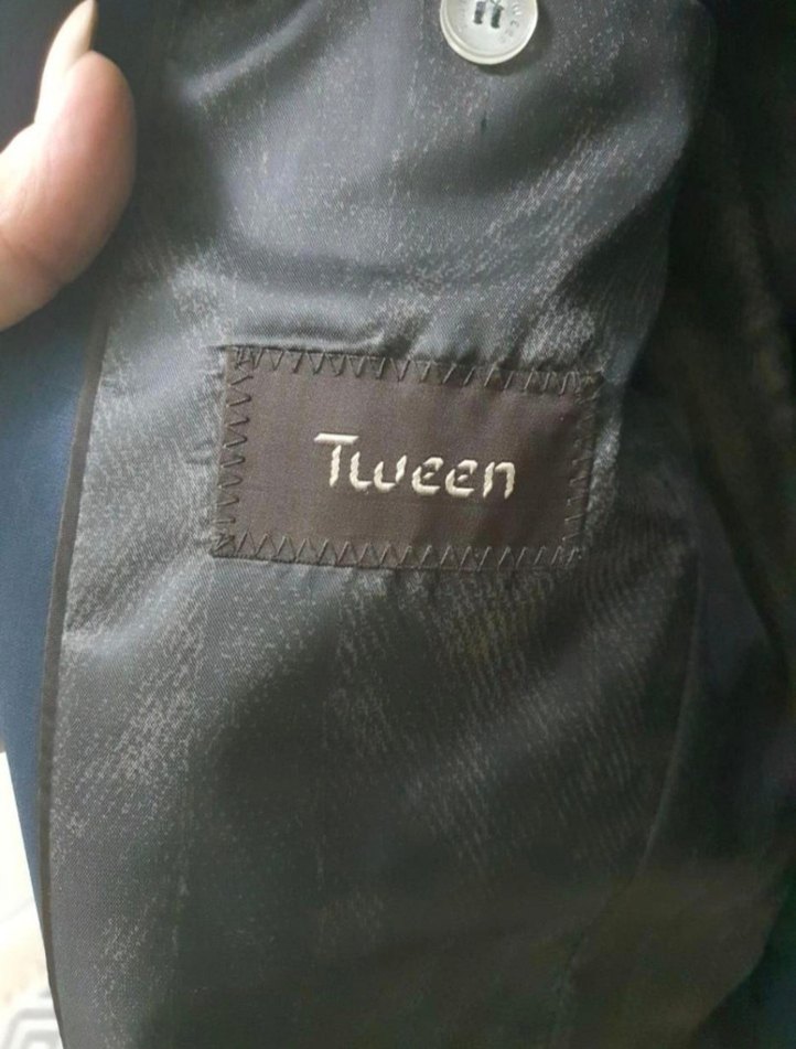 Düğmeli Siyah Erkek Ofis Takım Elbise, - Görsel 4