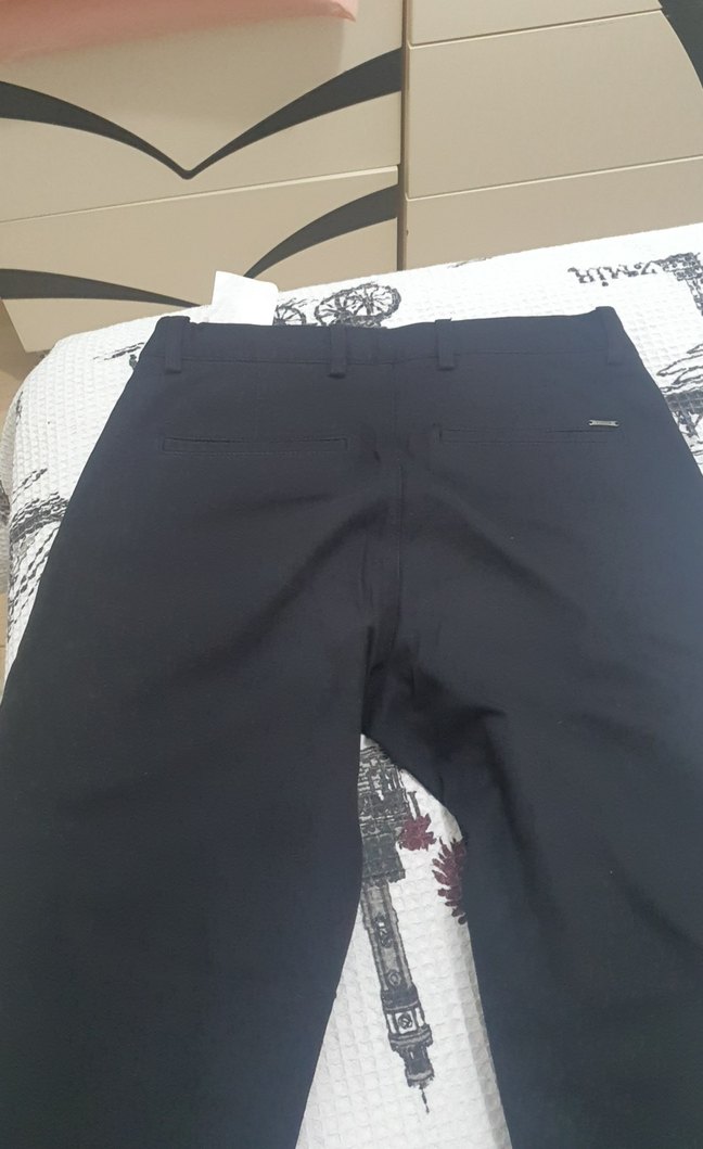 erkek Siyah Uzun Kumaş Pantolon - Görsel 3