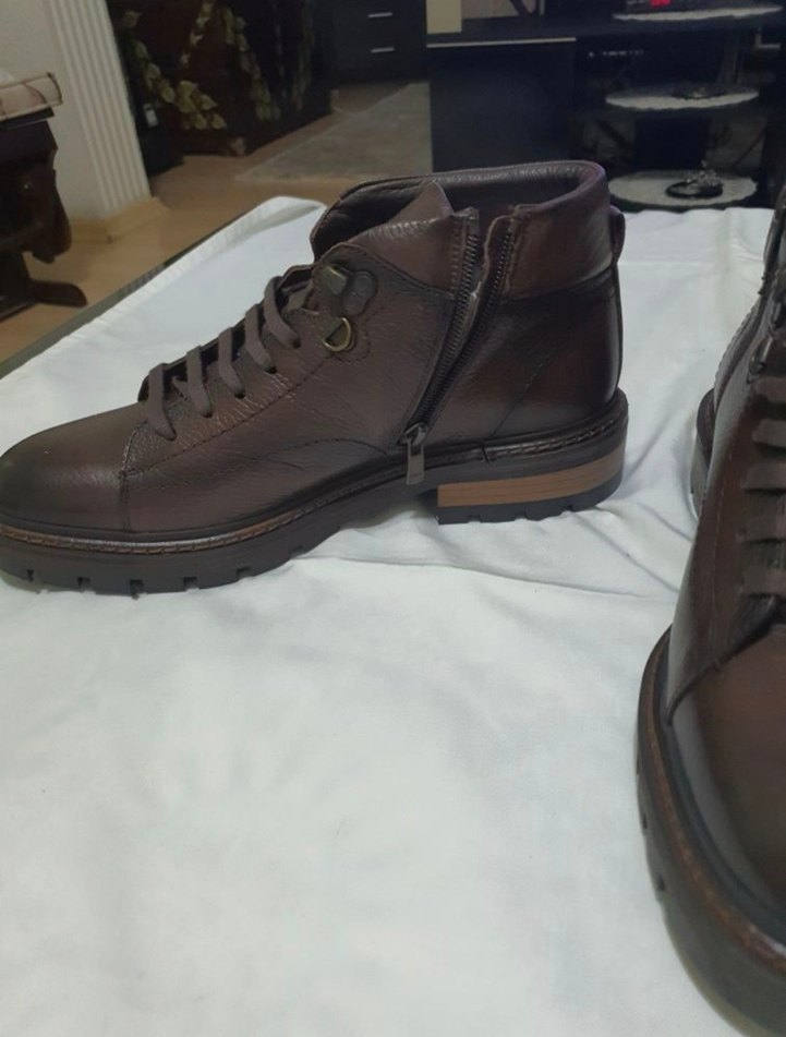 Kahverengi Deri Erkek Bot ,divarese - Görsel 2