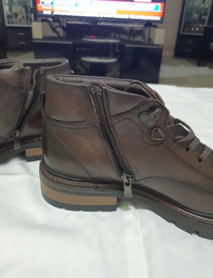 Kahverengi Deri Erkek Bot ,divarese - Görsel 3