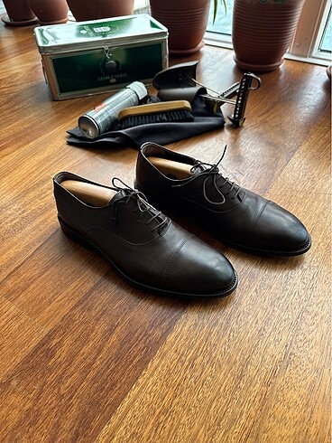 Vakko Collection Hakiki Deri Kahverengi Oxford Ayakkabı (41 Numa - Görsel 13