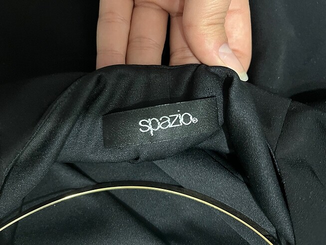 l Beden siyah Renk spazio elbise