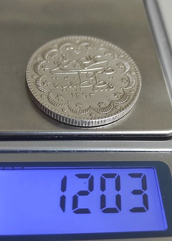  Beden Osmanlı gümüş 1293/33 cülus Cil nadir 10 kurus