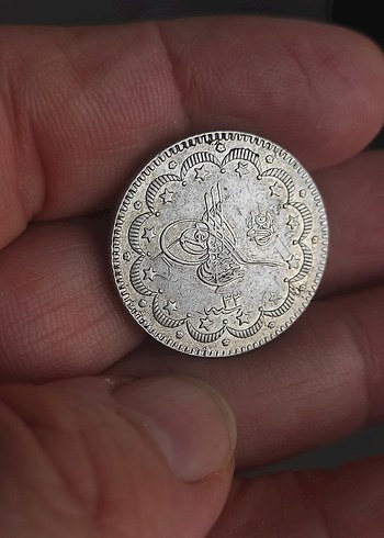 Osmanlı gümüş 1293/33 cülus Cil nadir 10 kurus