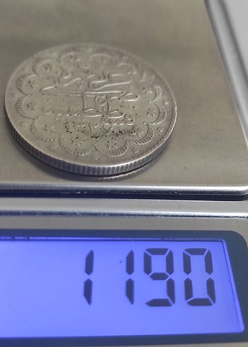 Beden Osmanlı Tuğralı Gümüş Para 1327/6 cülus Nadir 10 kurus