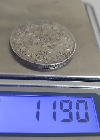 Beden Renk Osmanlı Tuğralı Gümüş Para 1327/6 cülus Nadir 10 kurus