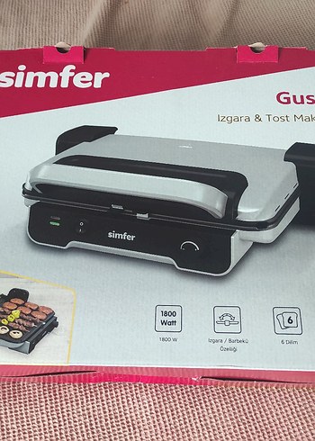 Simfer Simfer Gri Beyaz Tost ve Sandviç Makinesi yeni kullanilmadi