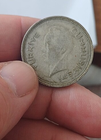 1941 koleksiyon gümüş 1 LİRA çil alti - Görsel 5