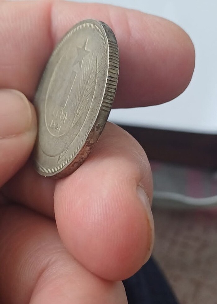 1941 koleksiyon gümüş 1 LİRA çil alti - Görsel 4