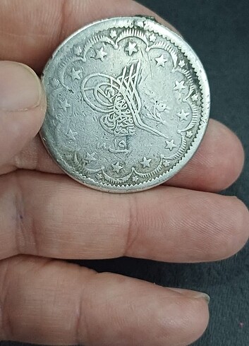  1255/ 15 sene kulüp tan çıkma gümüş 20 kuruş 