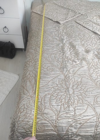 Bej Nakışlı Gri Desenli Yatak Örtüsü - Görsel 12