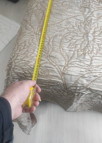 Bej Nakışlı Gri Desenli Yatak Örtüsü - Görsel 6