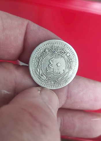 Gri Vintage Erkek Rozet. Vahdettin 40 PARA nadir - Görsel 5