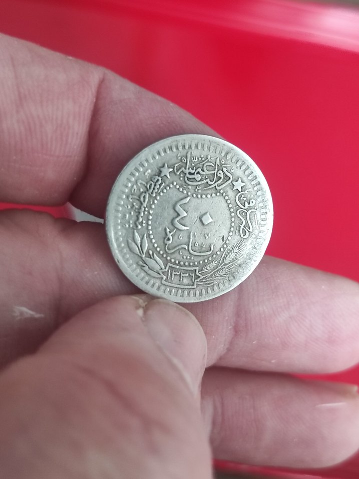 Gri Vintage Erkek Rozet. Vahdettin 40 PARA nadir - Görsel 5