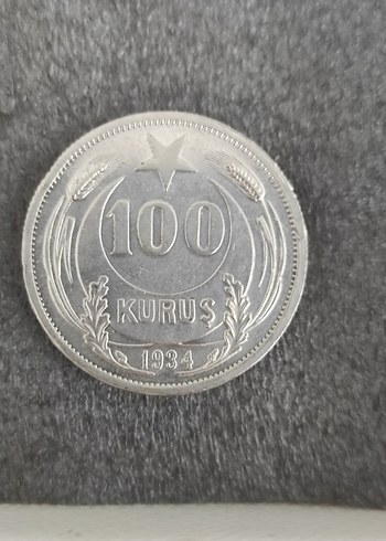 1934 Tarihli 100 Kuruş Vintage Madeni Para 11.97 gram gümüş - Görsel 11