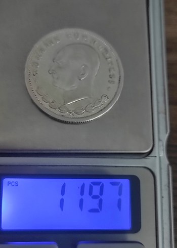 1934 Tarihli 100 Kuruş Vintage Madeni Para 11.97 gram gümüş - Görsel 7