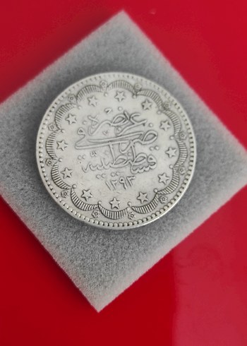 Gri Vintage Erkek Rozeti Nadir murat gümüş 20 kuruş - Görsel 10