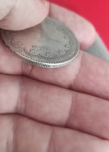 Gri Vintage Erkek Rozeti Nadir murat gümüş 20 kuruş - Görsel 4