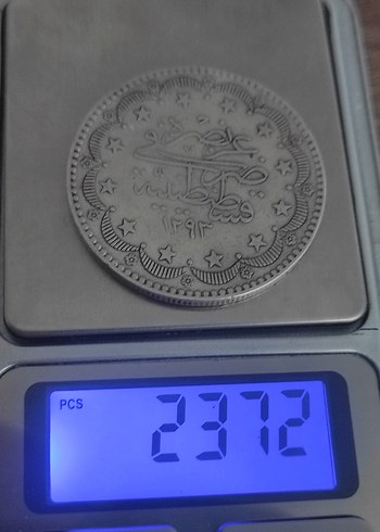 Gri Vintage Erkek Rozeti Nadir murat gümüş 20 kuruş - Görsel 5