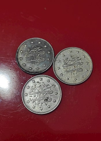 Erkek Vintage Gri Rozet 3 adet gümüş 2 kurus - Görsel 6