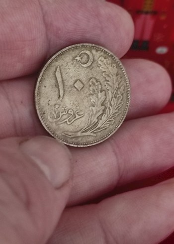 Gri Vintage Erkek Rozeti bronz 10 kurus - Görsel 12