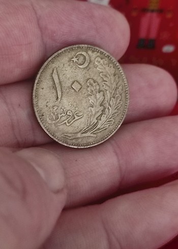 Gri Vintage Erkek Rozeti bronz 10 kurus - Görsel 13