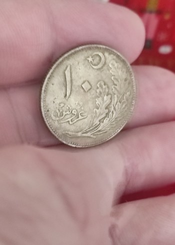 Gri Vintage Erkek Rozeti bronz 10 kurus - Görsel 8