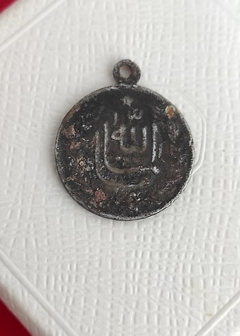 Nakışlı Zincir Detaylı Vintage Kadın Kolye Ucu eski - Görsel 5